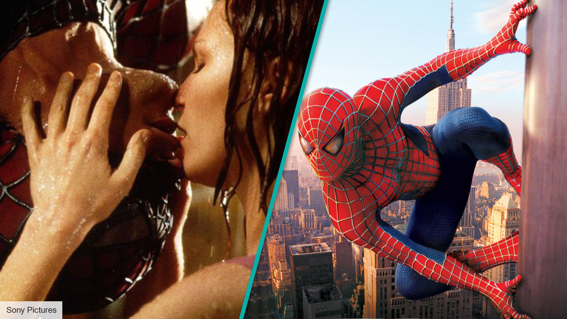 spiderman and mary jane upside down kiss