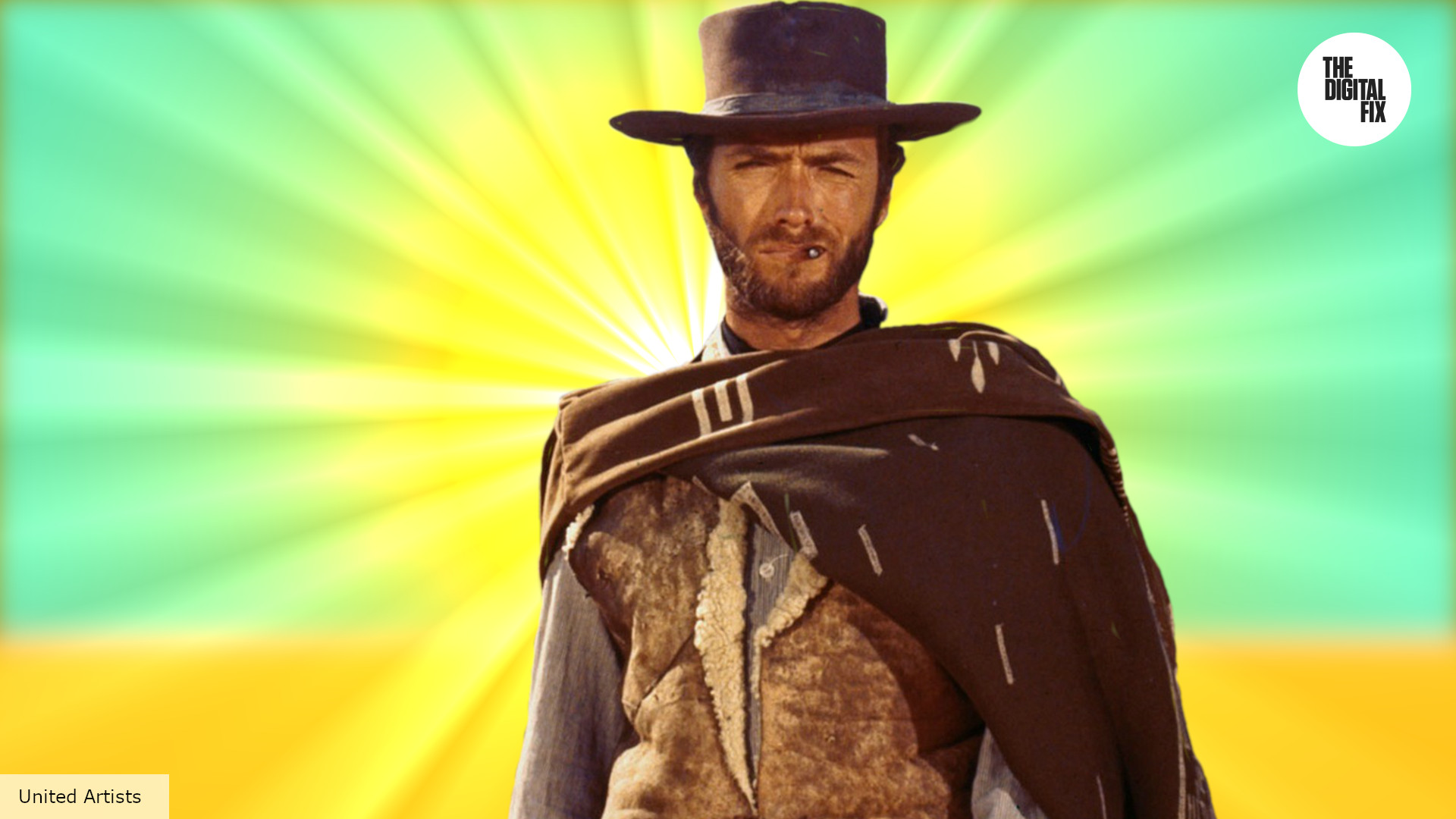 Vaporwave Clint Eastwood 'For A Few Dollars More' Vintage Poster