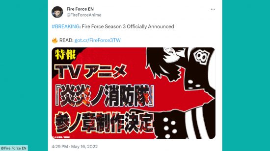 Fire Force Season 3 Release Date: Plot, Trailer And News For Anime Series »  Amazfeed