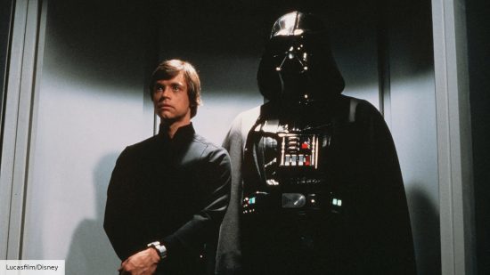 Luke Skywalker and Darth Vader in Return of the Jedi
